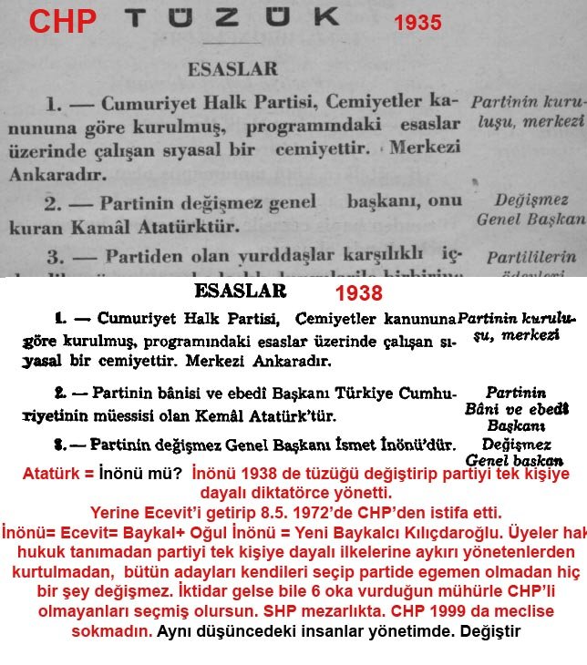 Önce yönetimi degistir sonra TÜZÜK